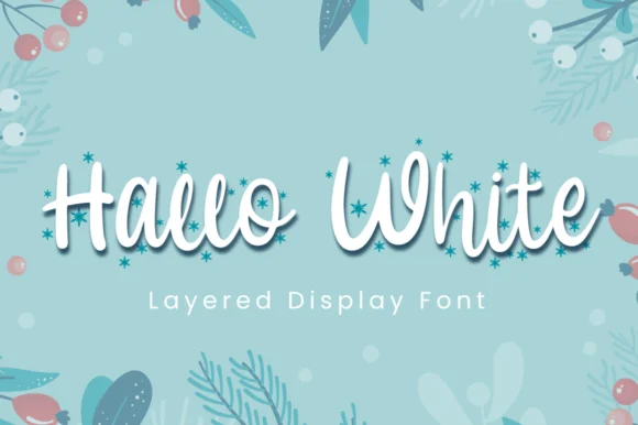 Hallo White Font by attypestudio — Script Handwritten Font