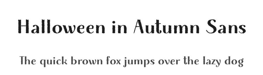 Halloween in Autumn Sans