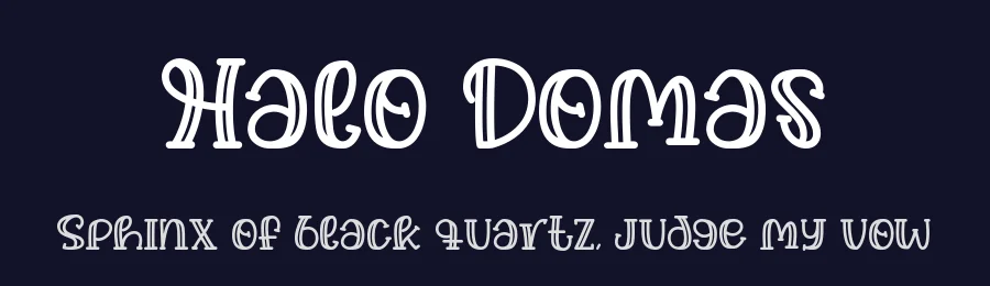 Halo Domas by Mabhal Studio — Decorative Font — thumbnail 2