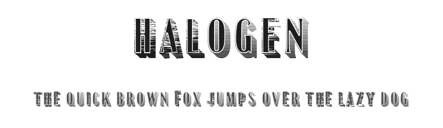 Halogen by Vladimir Nikolic — Decorative Font