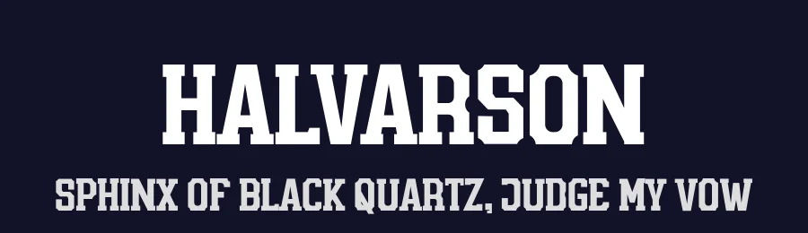 Halvarson by Måns Grebäck — Decorative Font — thumbnail 2