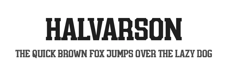 Halvarson by Måns Grebäck — Decorative Font