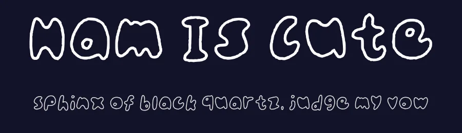 Ham Is Cute by Ham Ham — Decorative Font — thumbnail 2
