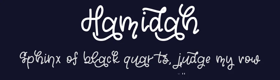 Hamidah by Aisyah — Script Handwritten Font — thumbnail 2