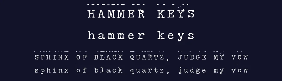 Hammer Keys by Matt Lyon — Decorative Font — thumbnail 2