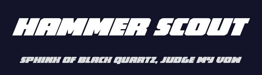 Hammer Scout by Iconian Fonts — Display Font — thumbnail 2