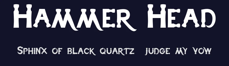 Hammer Head by Kimmy Kirkwood — Decorative Font — thumbnail 2