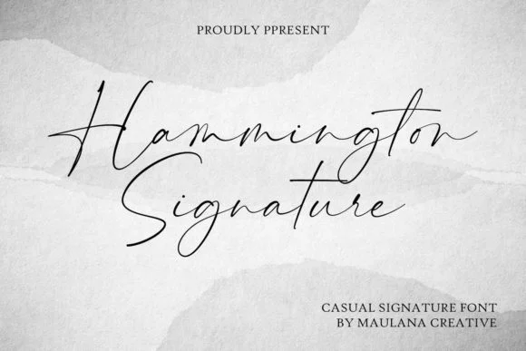 Hammington Signature Font by Maulana Creative — Script Handwritten Font