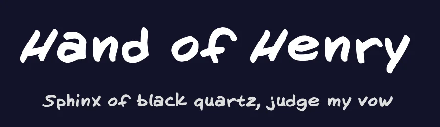 Hand of Henry by Henry Bosak — Script Handwritten Font — thumbnail 2