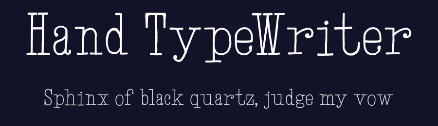 Hand TypeWriter by imagex — Decorative Font — thumbnail 2