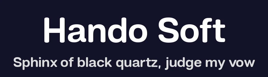 Hando Soft by Eko Bimantara — Sans Serif Font — thumbnail 2