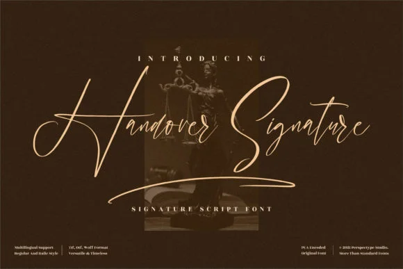 Handover Signature Font by Perspectype — Script Handwritten Font