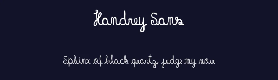 Handrey Sans by Andrei Savi — Script Handwritten Font — thumbnail 2