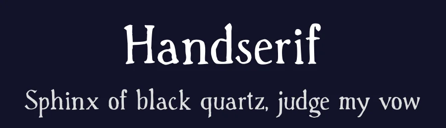Handserif by Gerhard Großmann — Decorative Font — thumbnail 2