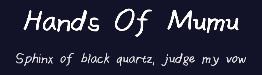 Hands Of Mumu by Cindyyo — Script Handwritten Font — thumbnail 2