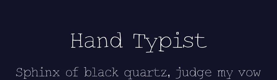 Hand Typist by Xerographer Fonts — Decorative Font — thumbnail 2