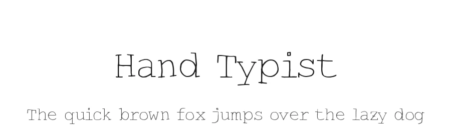 Hand Typist by Xerographer Fonts — Decorative Font