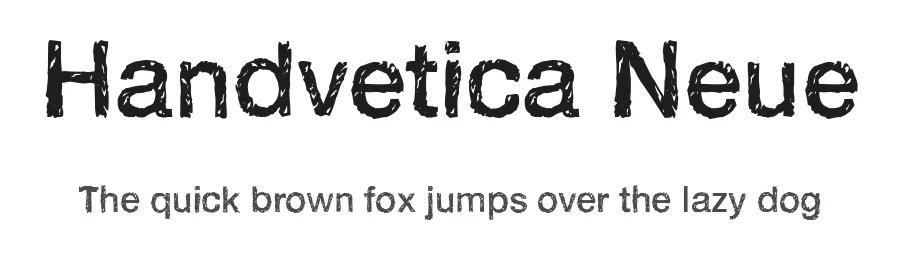 Handvetica Neue