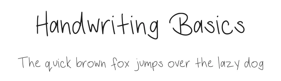 Handwriting Basics