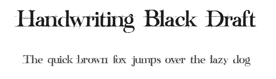Handwriting Black Draft