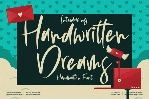 Handwritten Dreams Font by Perspectype — Script Handwritten Font