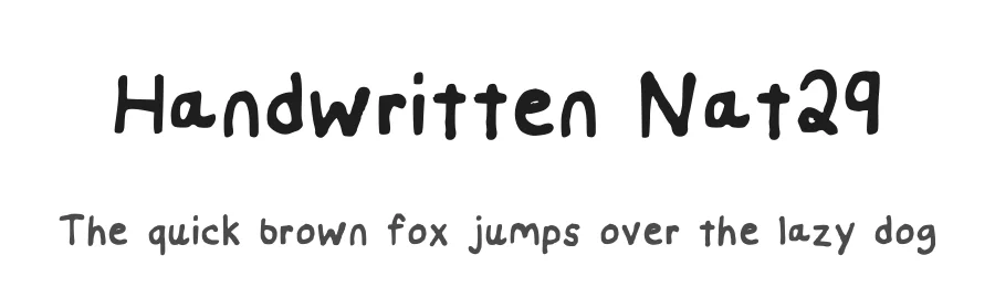 Handwritten Nat29
