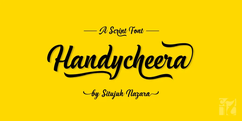 Handycheera Font by Situjuh β Script Handwritten Font