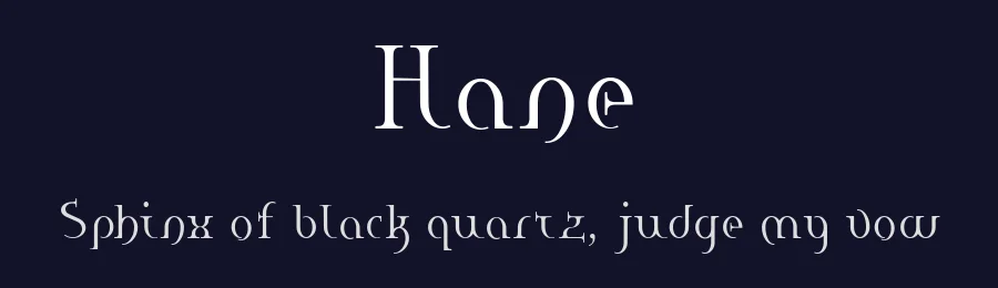 Hane by Kinema Moon — Blackletter Font — thumbnail 2