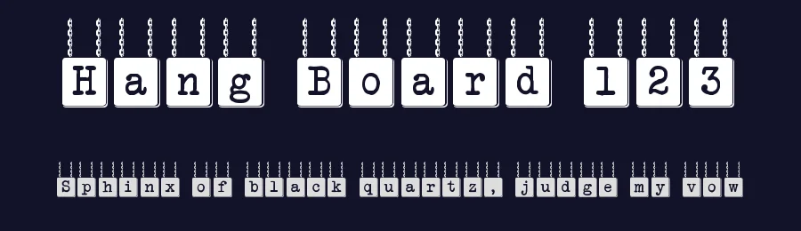 Hang Board 123 by Hareesh Seela — Decorative Font — thumbnail 2