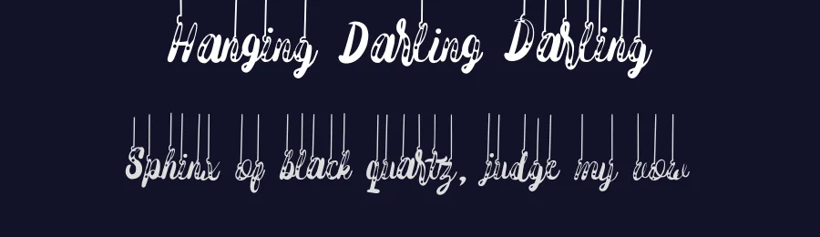 Hanging Darling by SSI.Scraps — Decorative Font — thumbnail 2