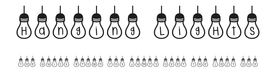 Hanging Lights by Brittney Murphy Design — Decorative Font
