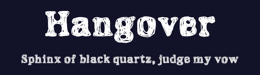 Hangover by Juha Korhonen — Decorative Font — thumbnail 2