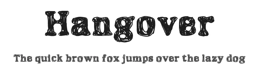Hangover by Juha Korhonen — Decorative Font