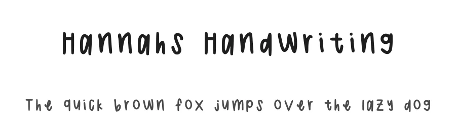 Hannahs Handwriting
