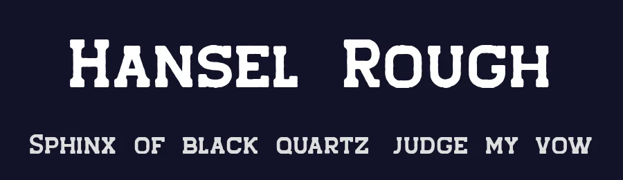 Hansel Rough by ViactionType — Decorative Font — thumbnail 2