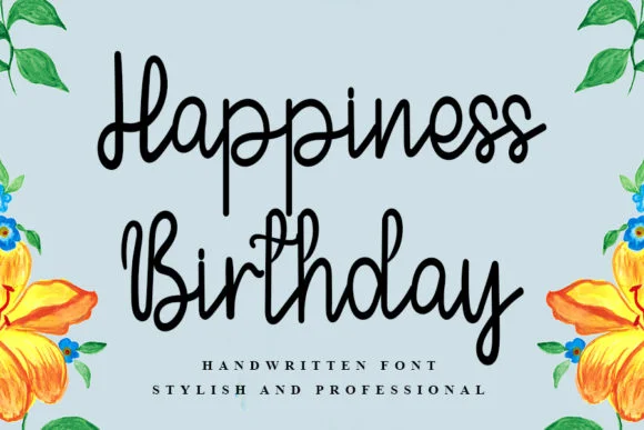 Happiness Birthday Font by K_IN Studio — Script Handwritten Font