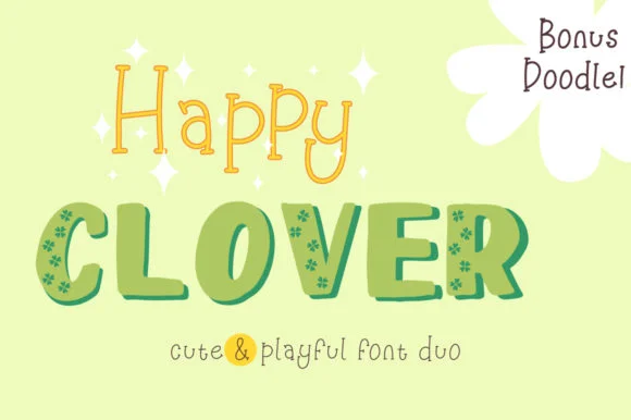Happy Clover Family Font by attypestudio — Script Handwritten Font