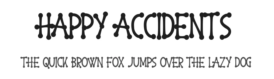 Happy Accidents by Chequered Ink — Decorative Font