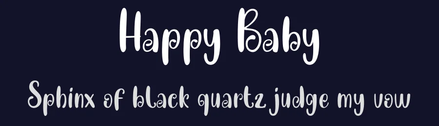 Happy Baby by MJB Letters — Decorative Font — thumbnail 2