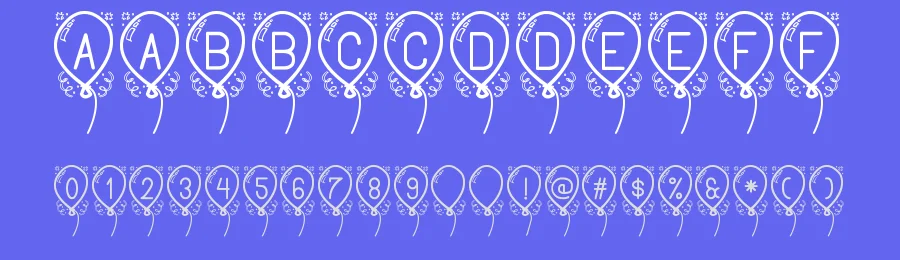 Happy Balloon St by Southype — Decorative Font — thumbnail 3