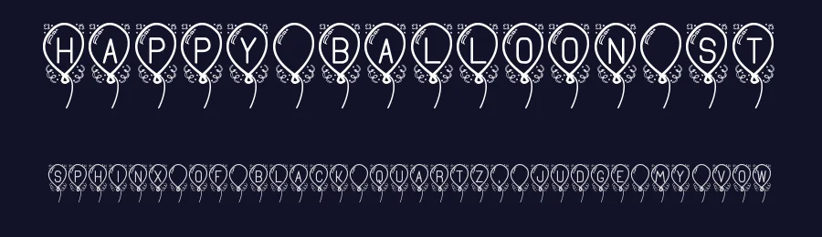 Happy Balloon St by Southype — Decorative Font — thumbnail 2