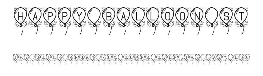 Happy Balloon St by Southype — Decorative Font