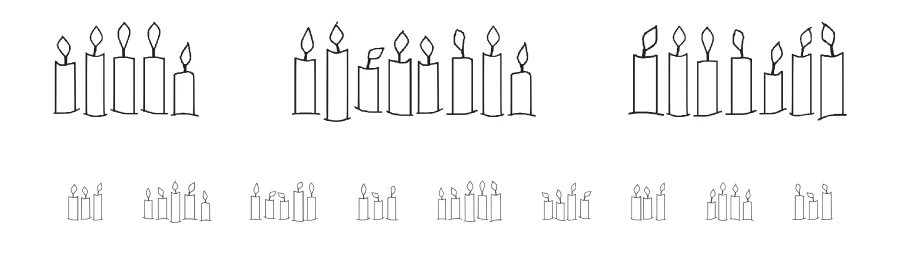 Happy Birthday Candles by Shelley Evans — Dingbats Font