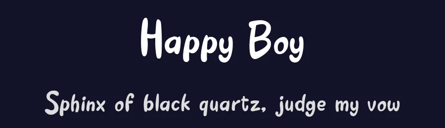 Happy Boy by Em Nazar — Decorative Font — thumbnail 2