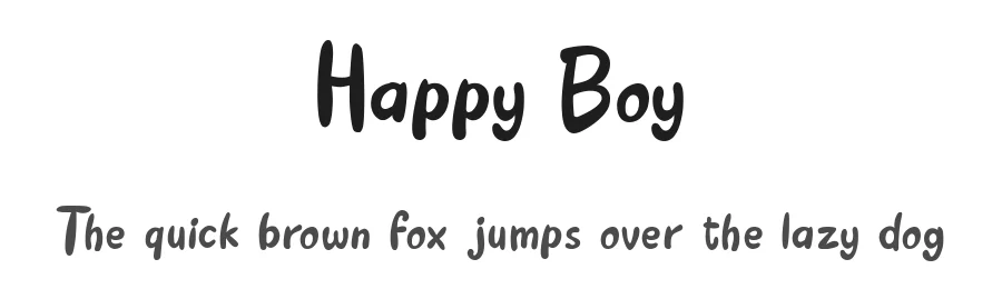 Happy Boy by Em Nazar — Decorative Font