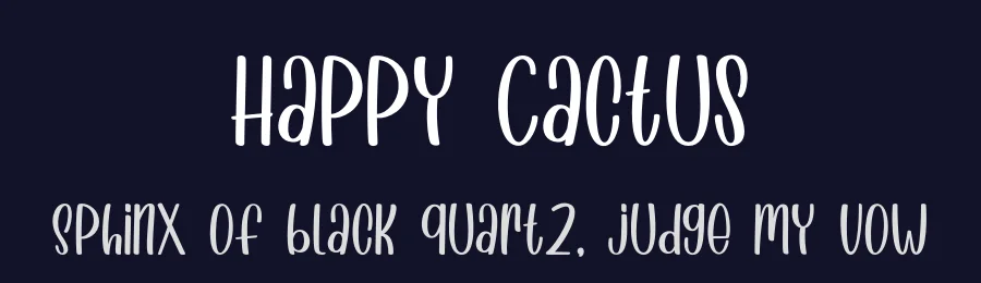 Happy Cactus by The Typerex — Decorative Font — thumbnail 2