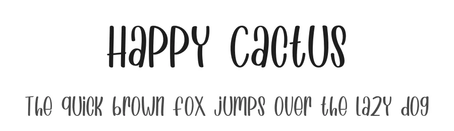 Happy Cactus by The Typerex — Decorative Font