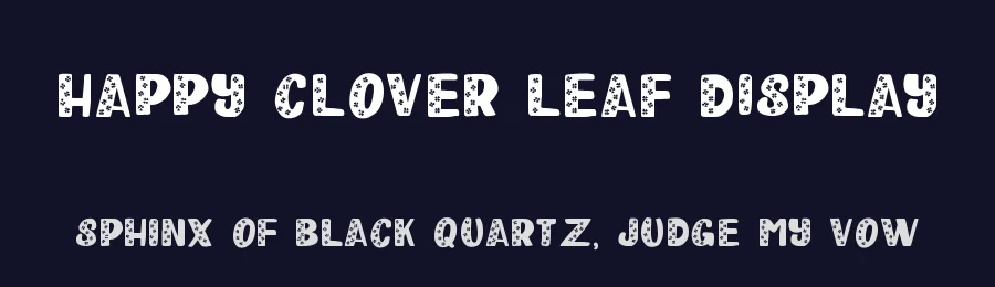 Happy Clover Leaf Display by Attype Studio — Decorative Font — thumbnail 2