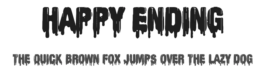Happy Ending by Woodcutter — Decorative Font