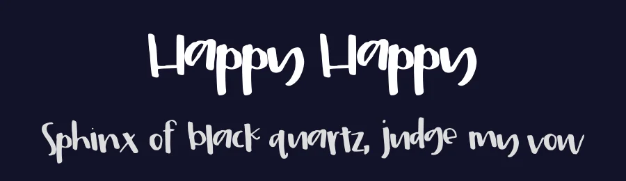 Happy Happy by Erinn Foglesong — Script Handwritten Font — thumbnail 2